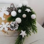 Dekoracja ozdoba na plastrze drzewa Zima Świę - 