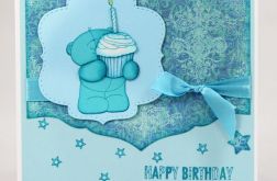 Kartka urodzinowa z misiem - uściski KU072