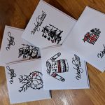 Zestaw 5 mini kartek świątecznych - 2511001 - zestaw 5 mini kartek bożonarodzeniowych