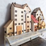 Wieszak drewniane domki Handmade  - 