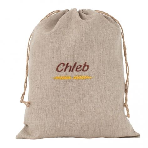 Lniane Worki na Chleb i Bułki z Podszewką 26x36 cm Zestaw 2 sztuki 