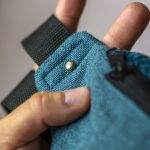 Nerka handmade z turkusowej plecionej tkaniny unikatowa saszetka - 