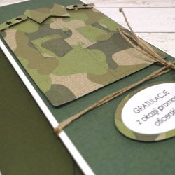 Kartka z okazji promocji oficerskiej-dwie gwiazdki 1