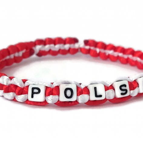 Bransoletka sznurkowa Polska patriotyczna