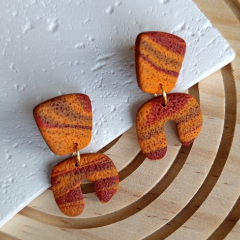 "Ofra" - kolczyki z gliny polimerowej.