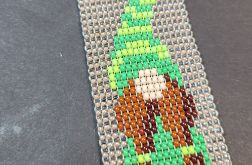 Skrzat Krasnal zielony - Brelok zawieszka do kluczy torebki