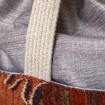 Torba shopper z kominem RASPBERI – unikatowa torba handmade w stylu no waste - 