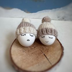 Czapeczki na jajka wielkanocne - zestaw 2 szt.