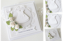 Pamiątka Chrztu Świętego z sukienką v.6