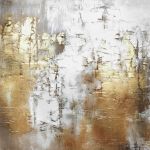 Obraz na płótnie - Elegancja Złota i Bieli  - 100x70 cm (1-0343) - wizualizacja