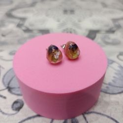 Kolczyki z żywicy - ZAMKNIĘTE W CISZY