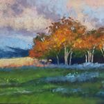 Pejzaż-praca formatu 18/24 cm ,pastelmat - 