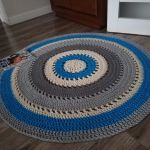 Bawełniany okrągły dywan 135 cm - 