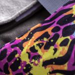 Szary duży składany plecak kurierski kolorowa panterka - 