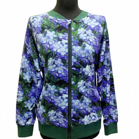 Bomberka damska kwiaty lila