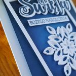 Karta świąteczna bożonar5dzeniowa KH231202-5 - Kartka ze śnieżynką