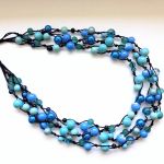 Turkusowy naszyjnik z koralików - 
