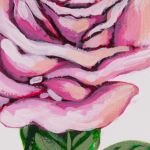 Róża - obraz malowany na płótnie lnianym - Róża - zbiżenie
