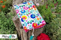 Otulacz / etui na książkę ~ folk white Otulacz / etui na książkę ~ folk white