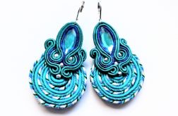 Turquoise Spiral kolczyki sutaszowe