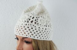 CZAPKA KASZMIROWA ECRU L