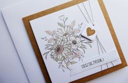 Minimalistyczna kartka na urodziny handmade