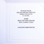 Wyjątkowa kartka ślubna z niezapominajkami - Kartka ślubna z personalizacją i życzeniami