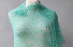 Chusta mgiełka w turkusie