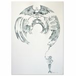 Verba sumus V, obraz akwarelowy, akwarela obraz surrealizm - 