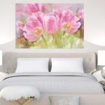 Obraz na płótnie kwiaty tulipany 80 x 50 - Obrazy do sypialni tulipany