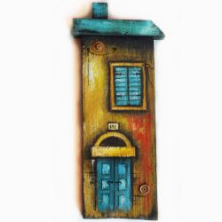 Casa loca I, domek obraz na starej desce