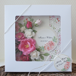 Różana kartka ślubna z personalizacją v.4 - róża3b