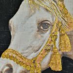 Papirus, Koń Arabski, Obraz 30x40 cm, Oryginalny 100%, Starożytny Egipt, papier papirusowy 20 - 