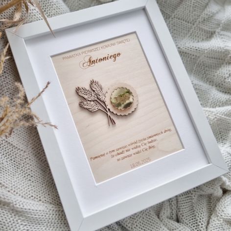 Pamiątka Pierwszej Komunii Ramka personalizowana
