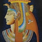 Obraz, 35x50cm, Kleopatra Królowa Egipska, Płótno Faraońskie, Egipt, 100% oryginalny 05 - 