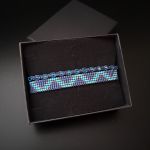 Niebieski Komplet Bransoletek - biżuteria z koralików - zestaw bransoletek