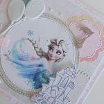 Personalizowana Kartka na urodziny roczek ręcznie robiona Elsa Kraina Lodu - Personalizowana Kartka na urodziny roczek ręcznie robiona Elsa Kraina Lodu