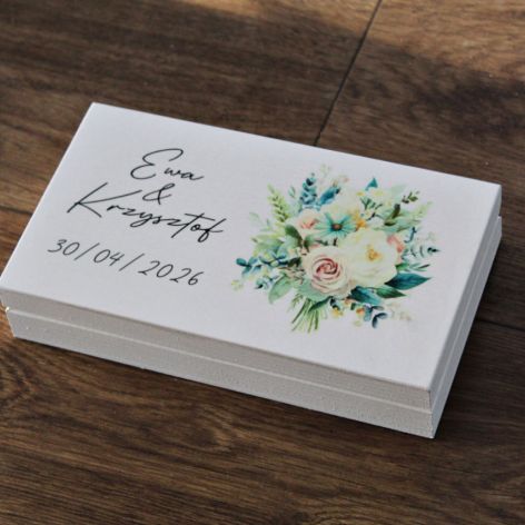 Pudełko na pieniądze dla Nowożeńców - Bukiet