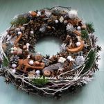 DUŻY Świąteczny wianek, stroik "W zgodzie z naturą"  50cm - 