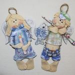 Aniołki Pani Karoliny - z masy solnej - 