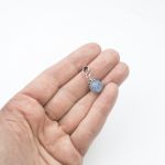 wisiorek, zawieszka agat 10mm, srebro oksydowane pr.925 - wisiorek, zawieszka agat 10mm, srebro oksydowane pr.925 b