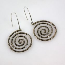 Spiralne - mosiężne kolczyki / klipsy (2408-04)