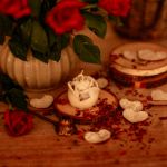 ŚWIECA SOJOWA W KSZTAŁCIE RÓŻY ZAPACHOWA NA WALENTYNKI  - świeca sojowa róża walentynki miłość