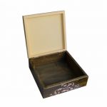 Pudełko drewniane Sikorka - szkatułka na bizuterię