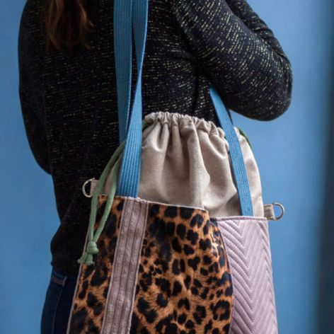 Torba do wózka panterka patchwork