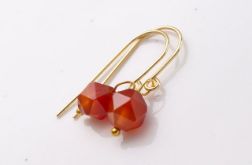 KOLCZYKI TERRA Z KAMIENIEM NATURALNYM W ZŁOCIE.