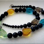 naszyjnik 130 - naszyjnik z onyksu i kryształu