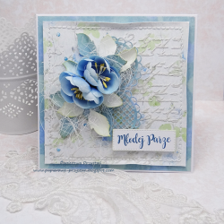 Niebieska laguna- kartka na ślub