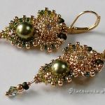 zielone perły Seashell - 