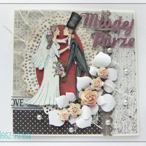 Kartka na Ślub z Parą Młodą